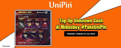 [Purchase Gift] Top Up Unknown Cash #PakeUniPin & Dapatkan Rebat UC s.d UC Fortune Pack